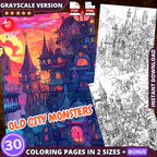 Old City Monsters Coloring Pages Collection