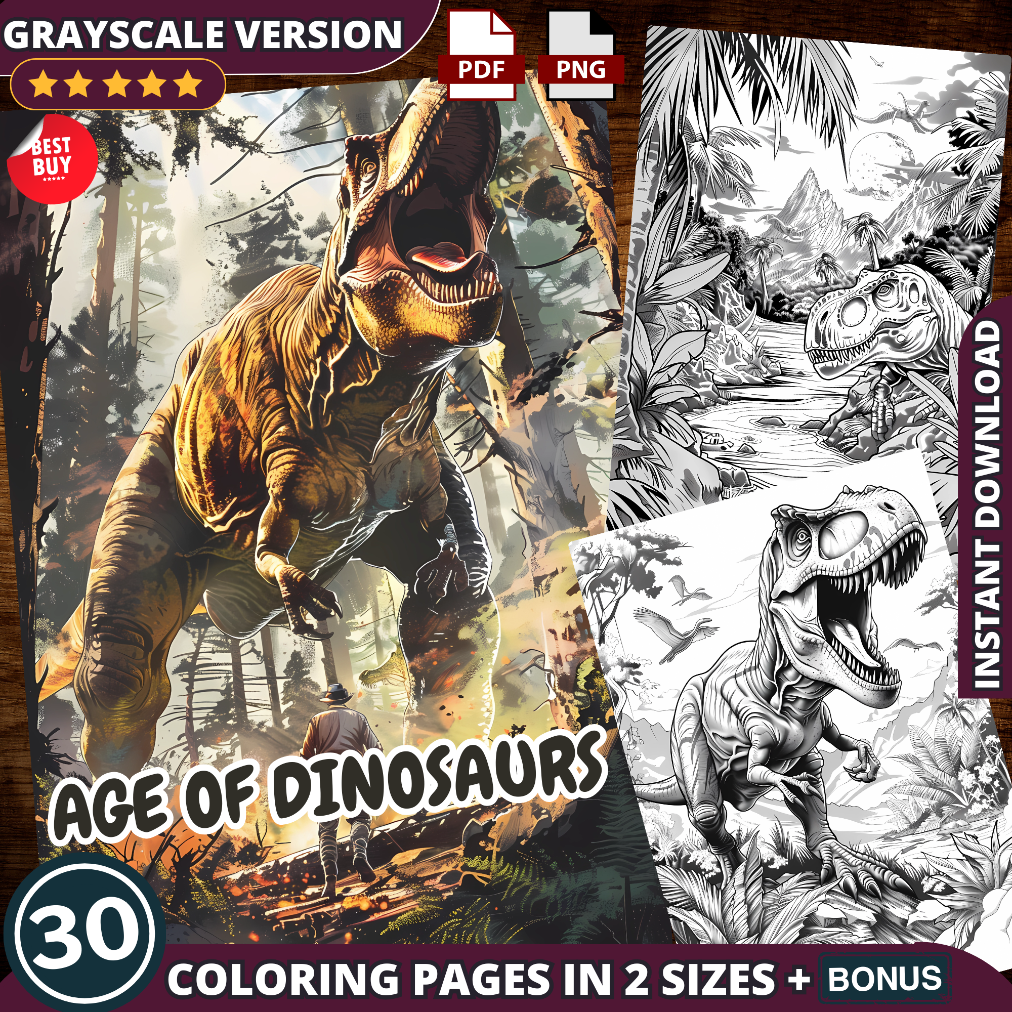 Age of Dinosaurs Coloring Book Pages