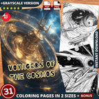 Voyagers of the Cosmos Coloring Pages