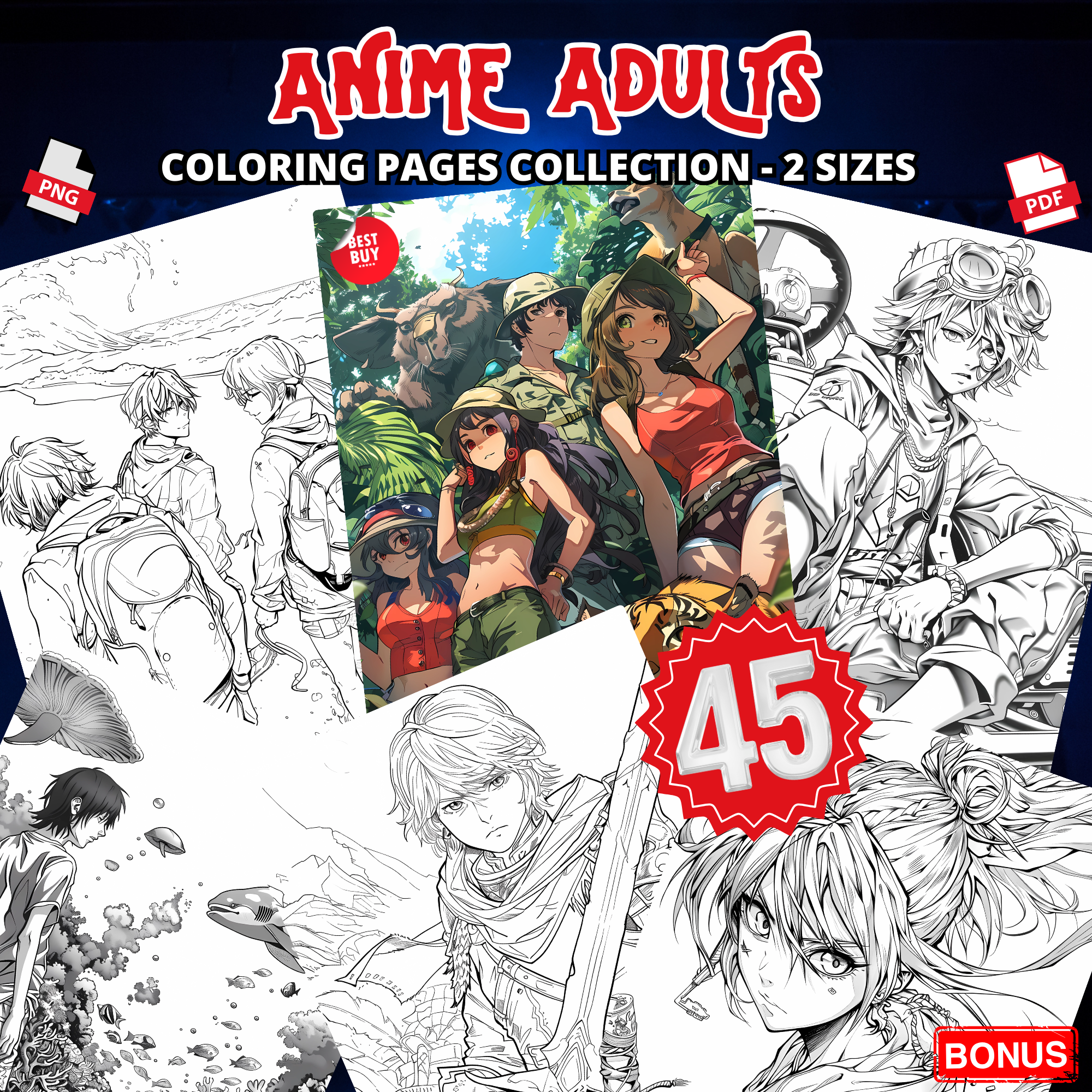 Anime Adults Coloring Pages