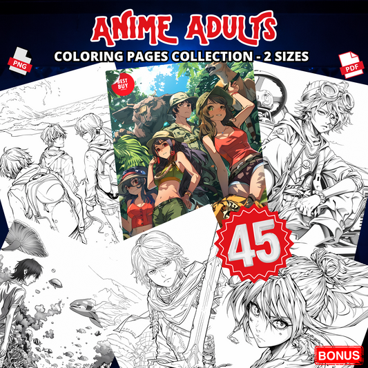 Coloriages d'anime pour adultes