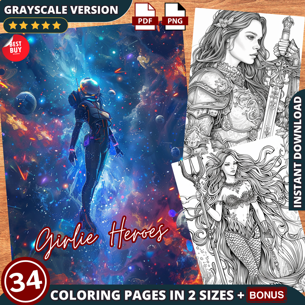 Girlie Heroes Coloring Pages