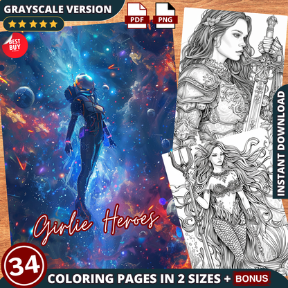 Girlie Heroes Coloring Pages