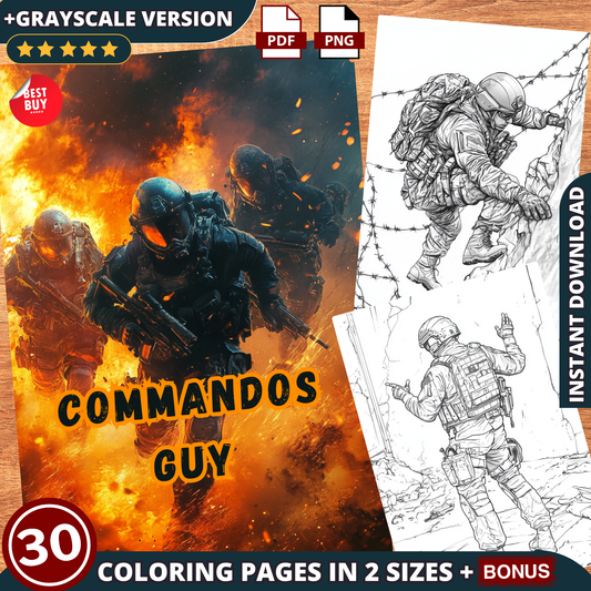 Coloriages Commandos Guy