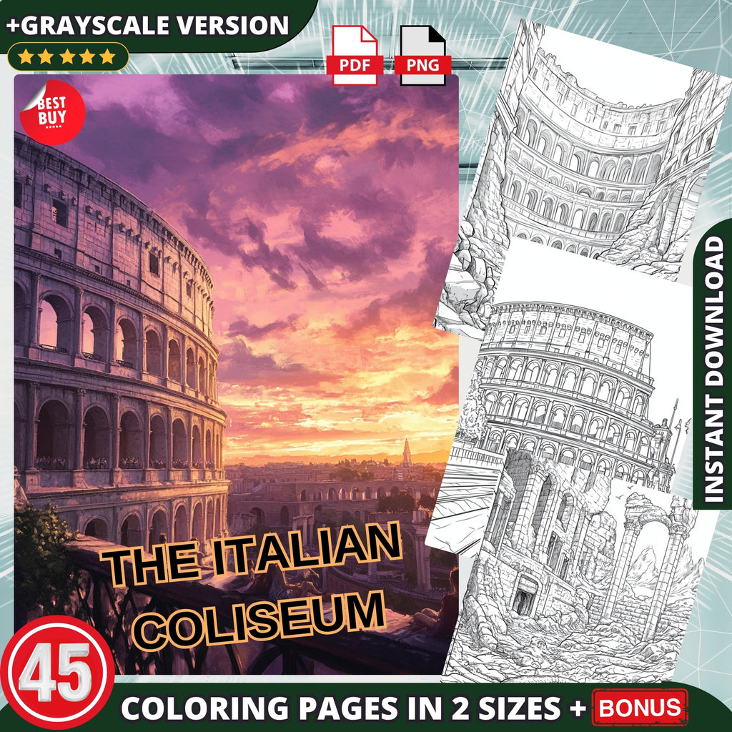 The Italian Coliseum Coloring Pages