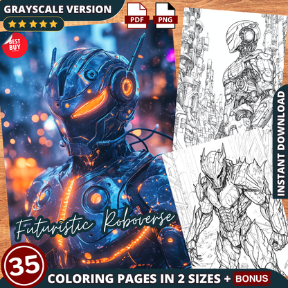 Futuristic Roboverse Coloring Pages