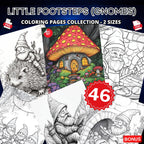 Little Footsteps (Gnomes) Coloring Book Pages