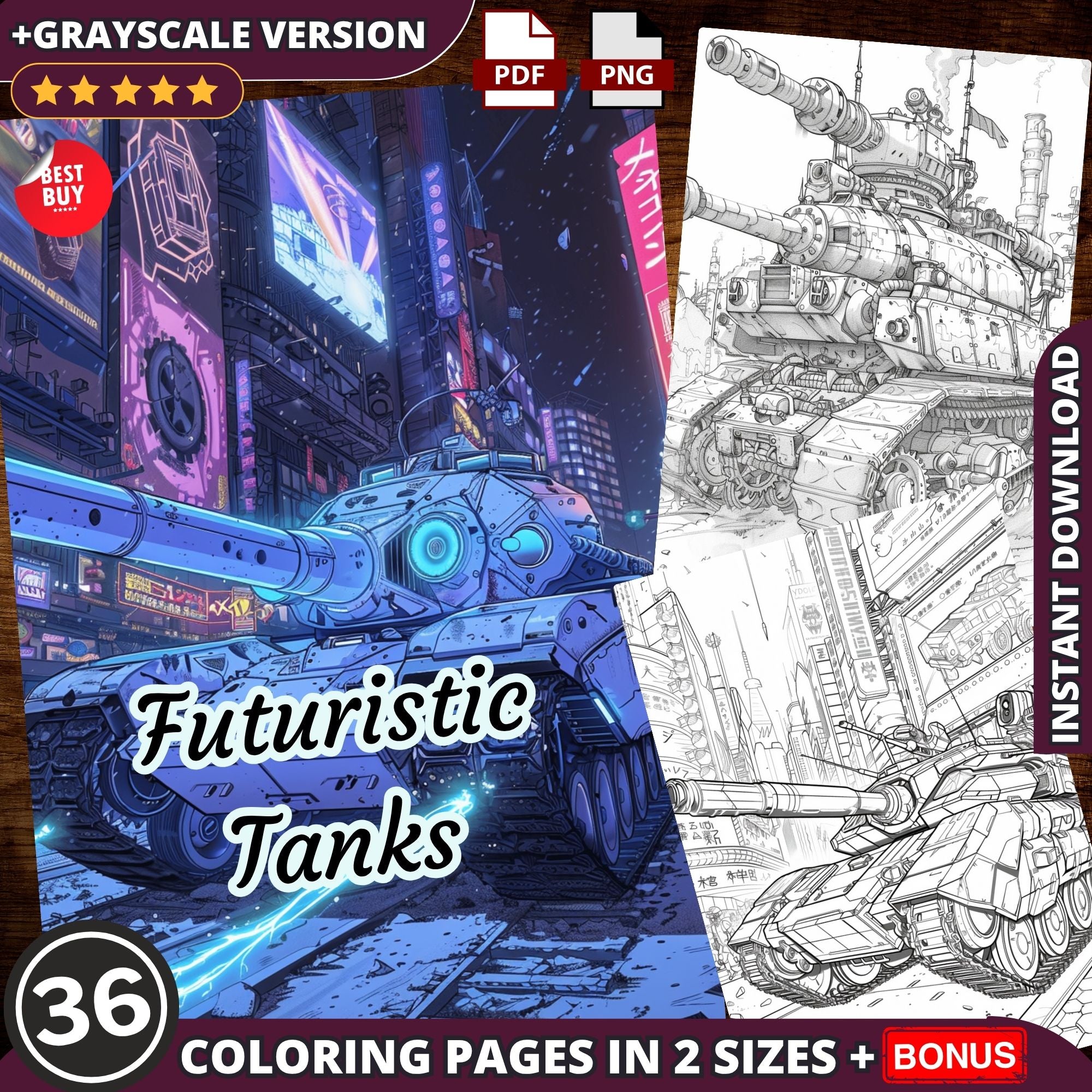 Futuristic Tanks Coloring Pages
