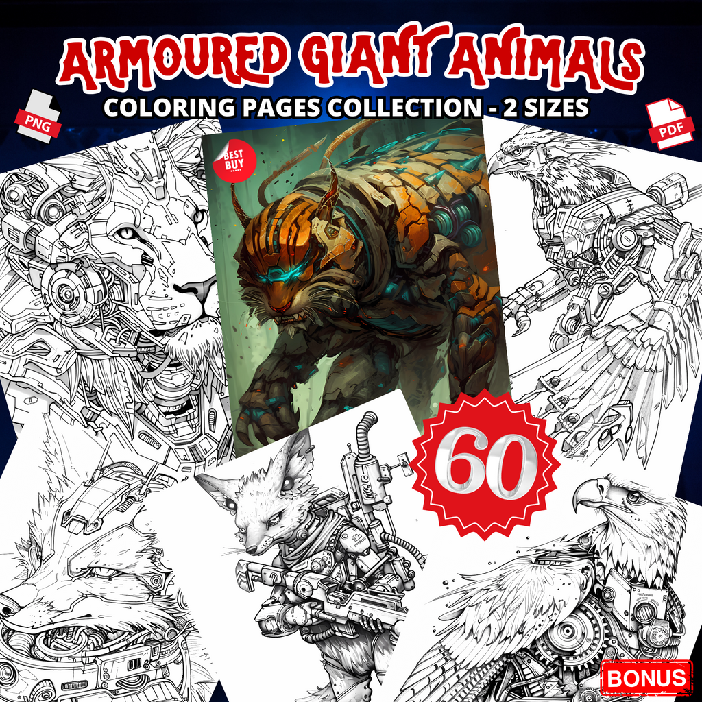Armoured Giant Animals Coloring Pages