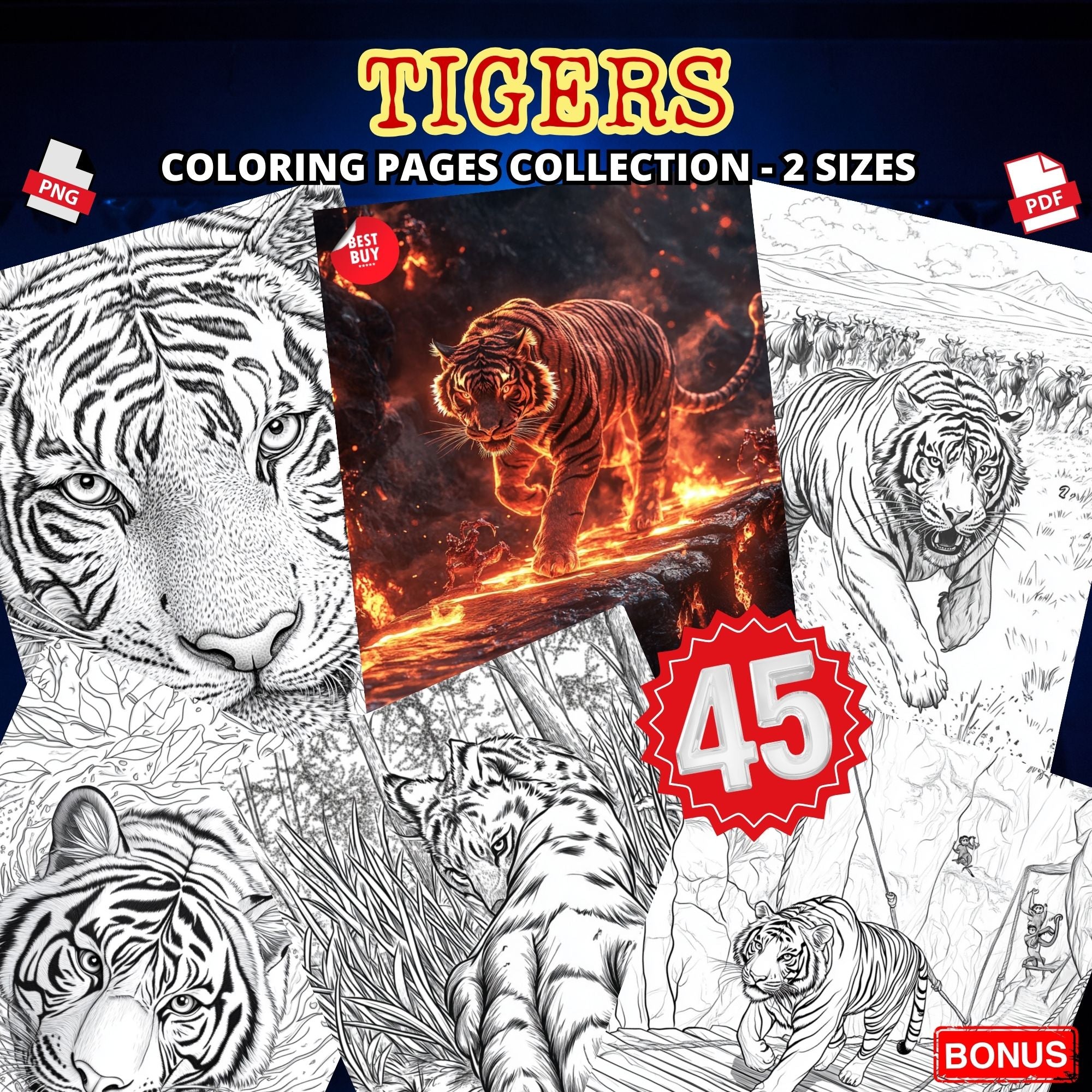 Tigers Coloring Pages