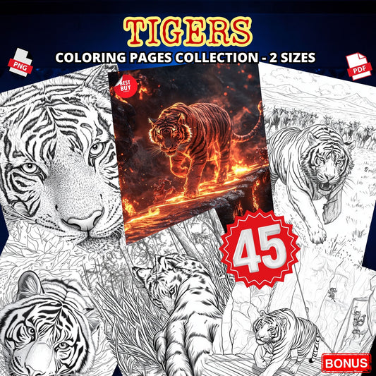 Coloriages de tigres