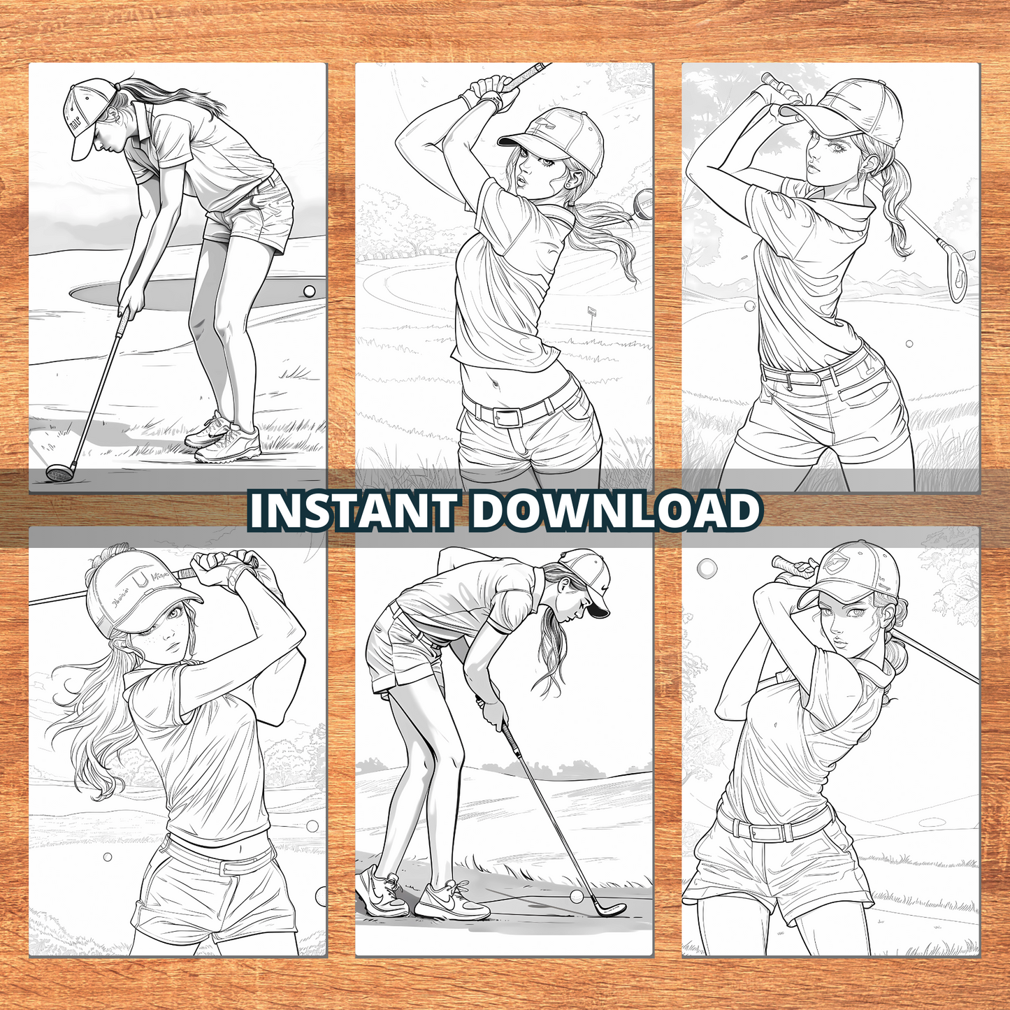 Golf Girlie Sport Coloring Pages