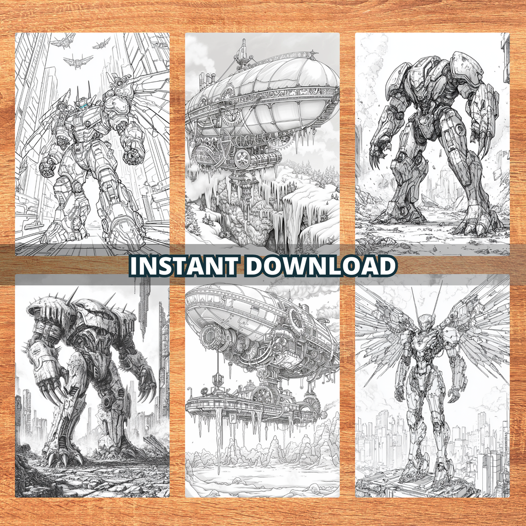 Futuristic Roboverse Coloring Pages