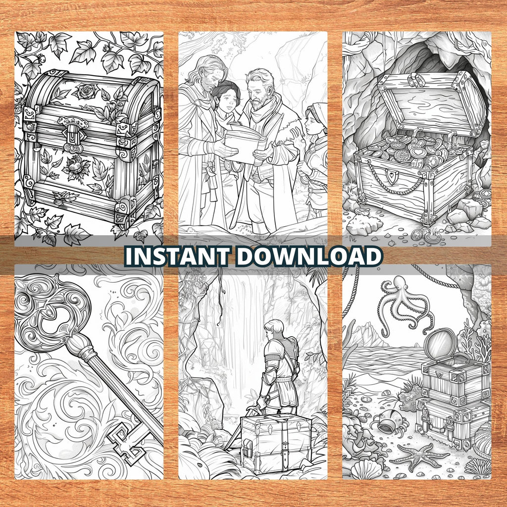 Finding Treasures Coloring Pages