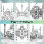 Great Islamic Buildings Coloring Book Pages