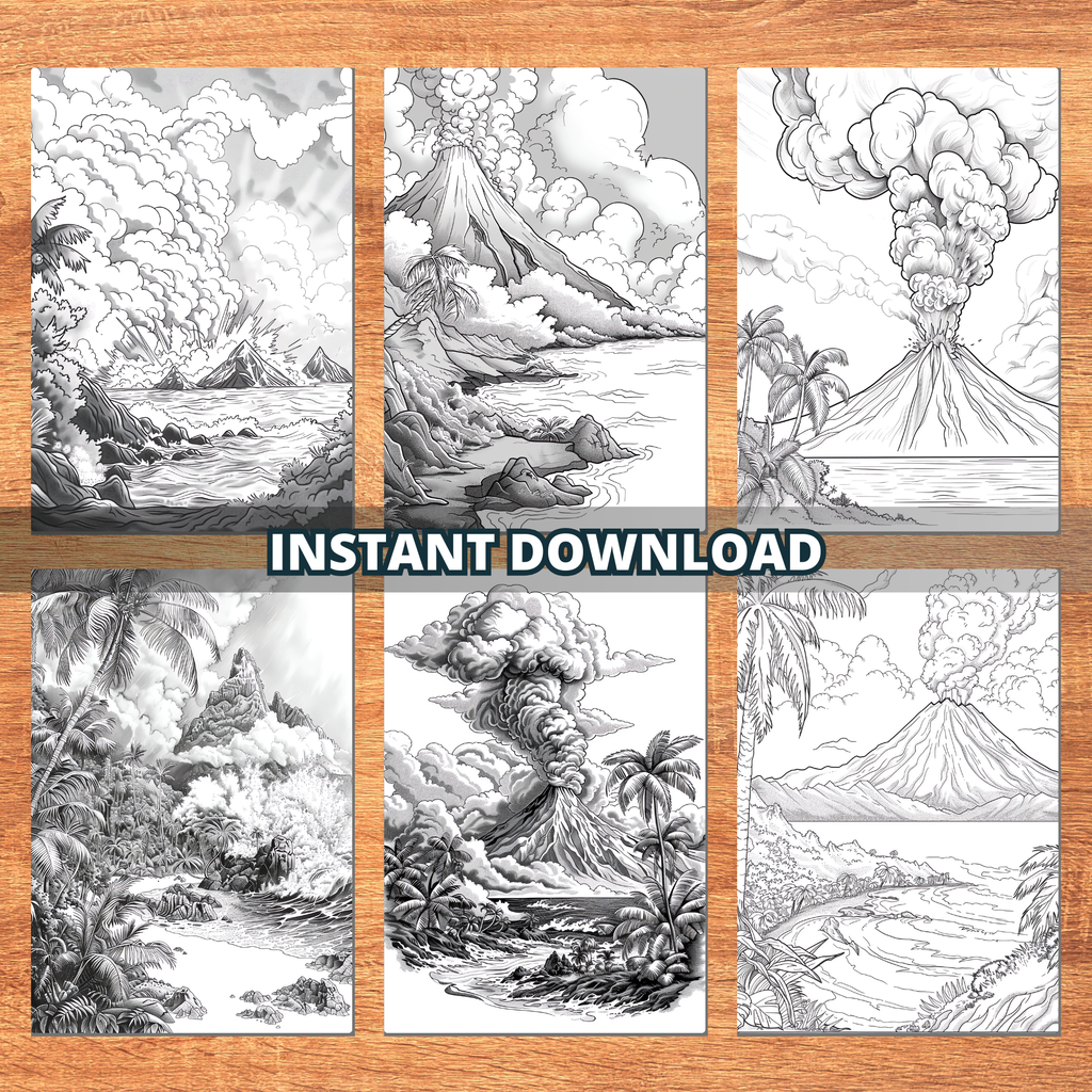 The Great Mountains' Volcanoes Coloring Pages