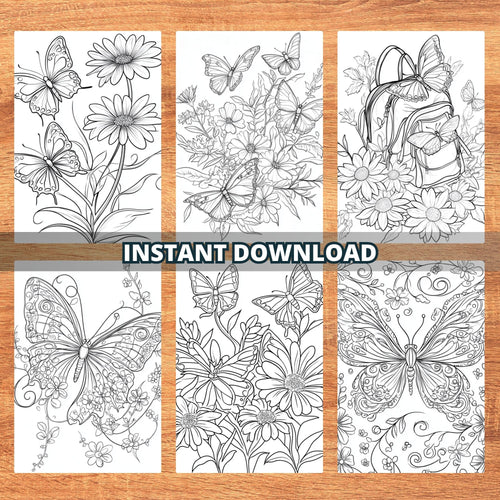 Blooming Butterflies Coloring Pages