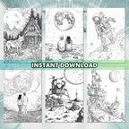 Moon Life Discovery Coloring Pages