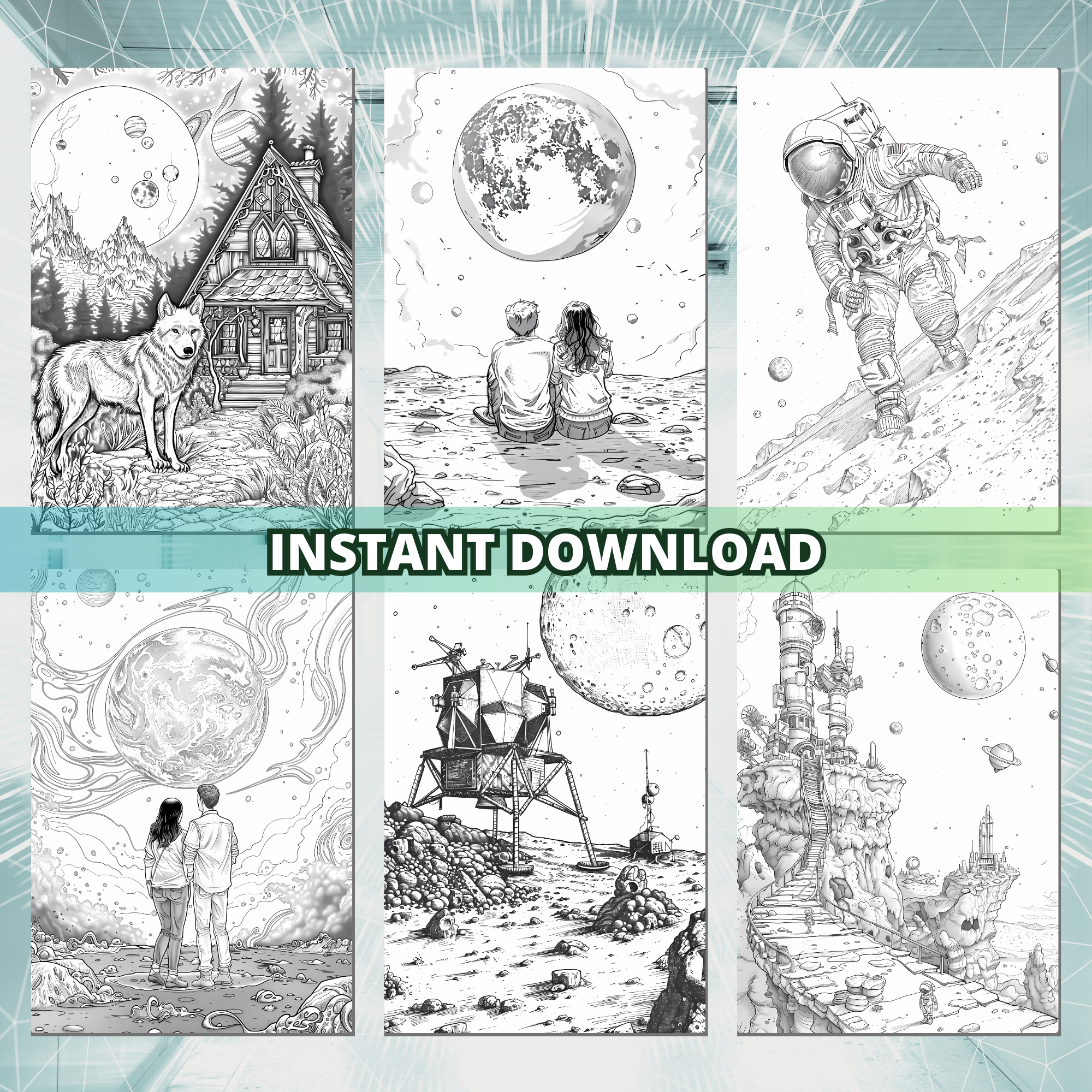 Moon Life Discovery Coloring Pages