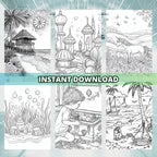 Kids' Beautiful Worlds Coloring Book Pages