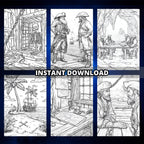 Pirates of The Seven Seas Coloring Book Pages