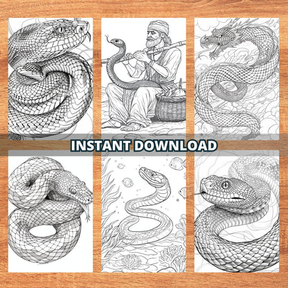Coloriages de serpents sensationnels