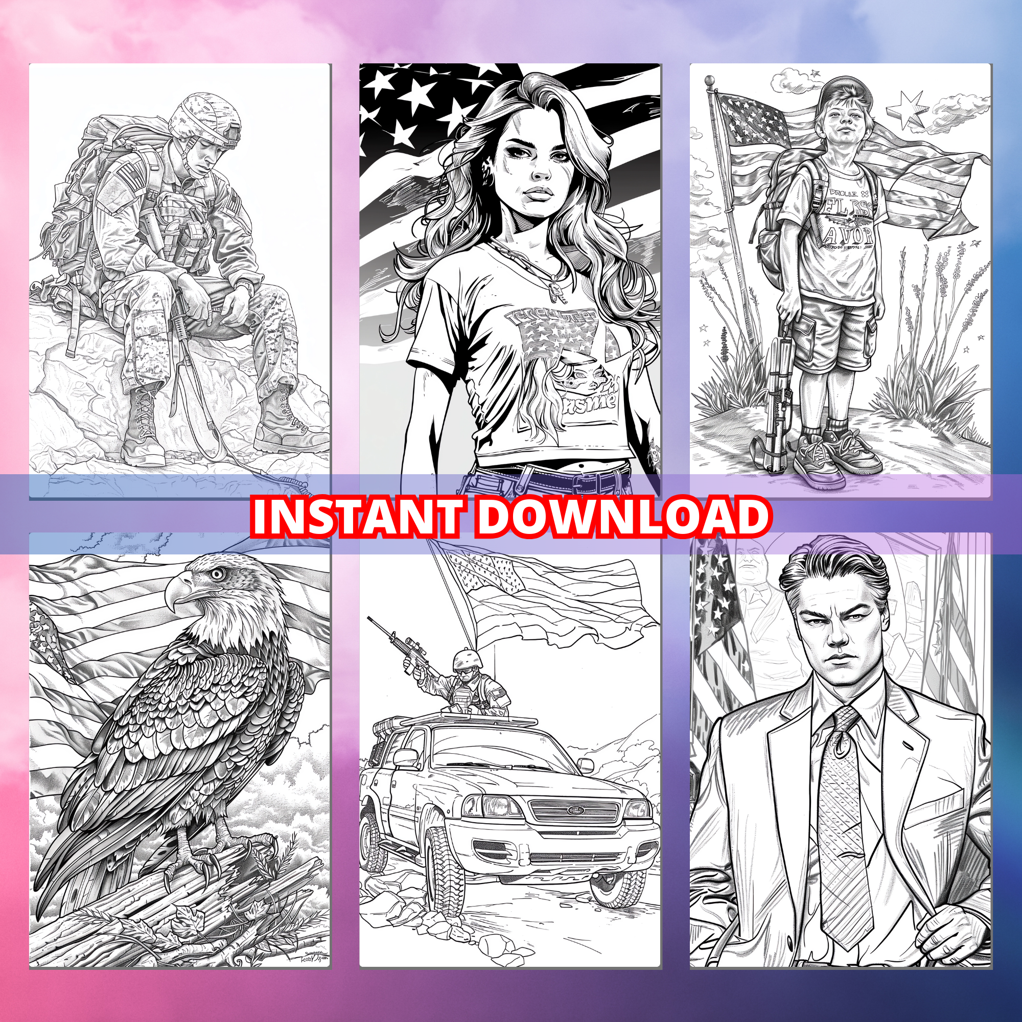 American Dreams Coloring Pages