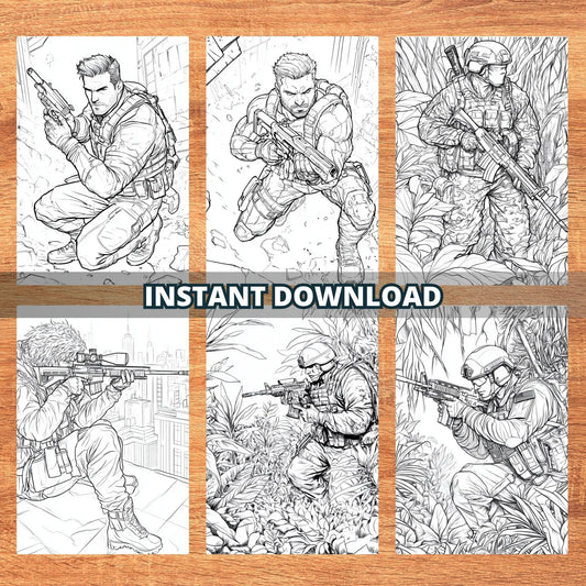 Coloriages Commandos Guy
