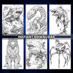 Armoured Giant Animals Coloring Pages