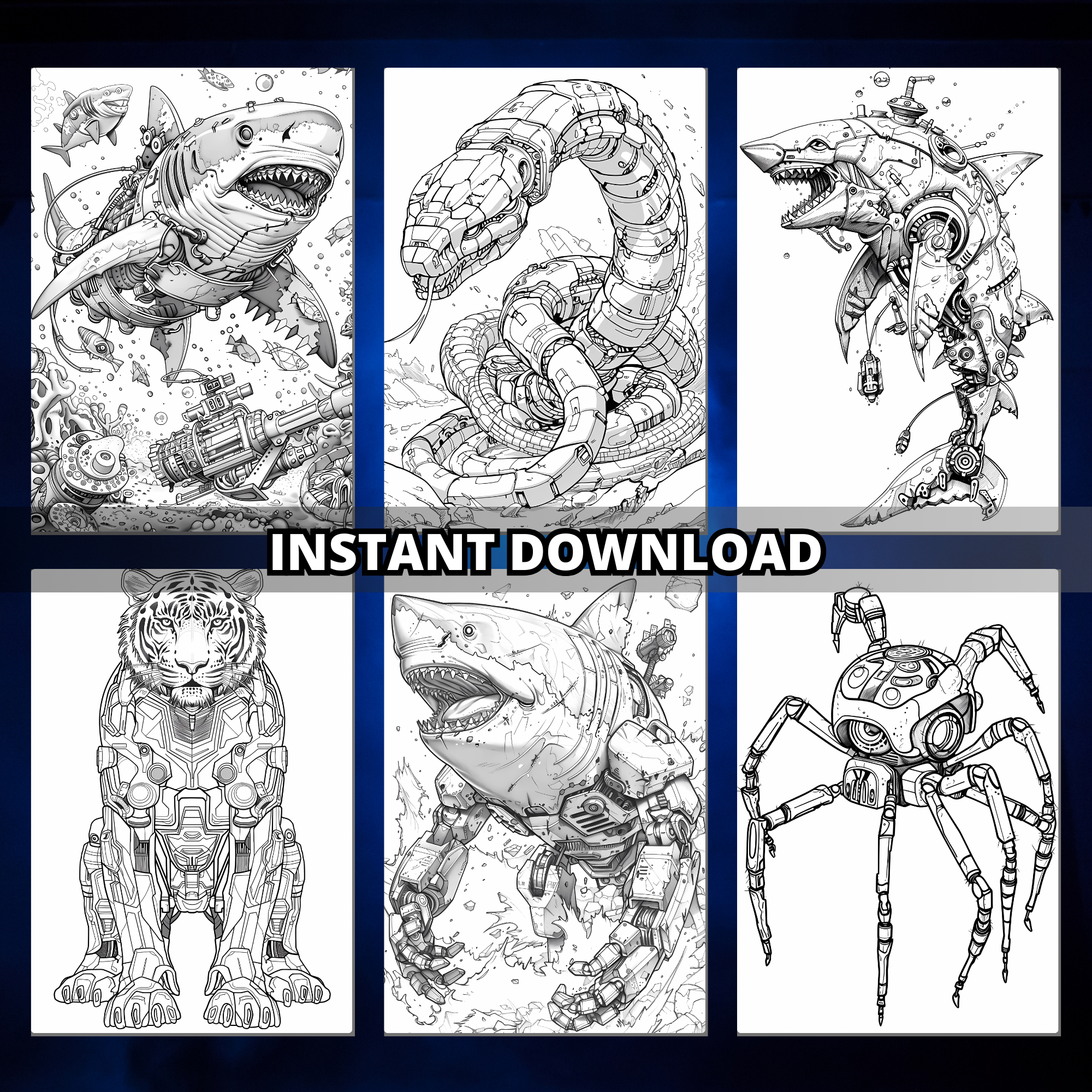 Armoured Giant Animals Coloring Pages