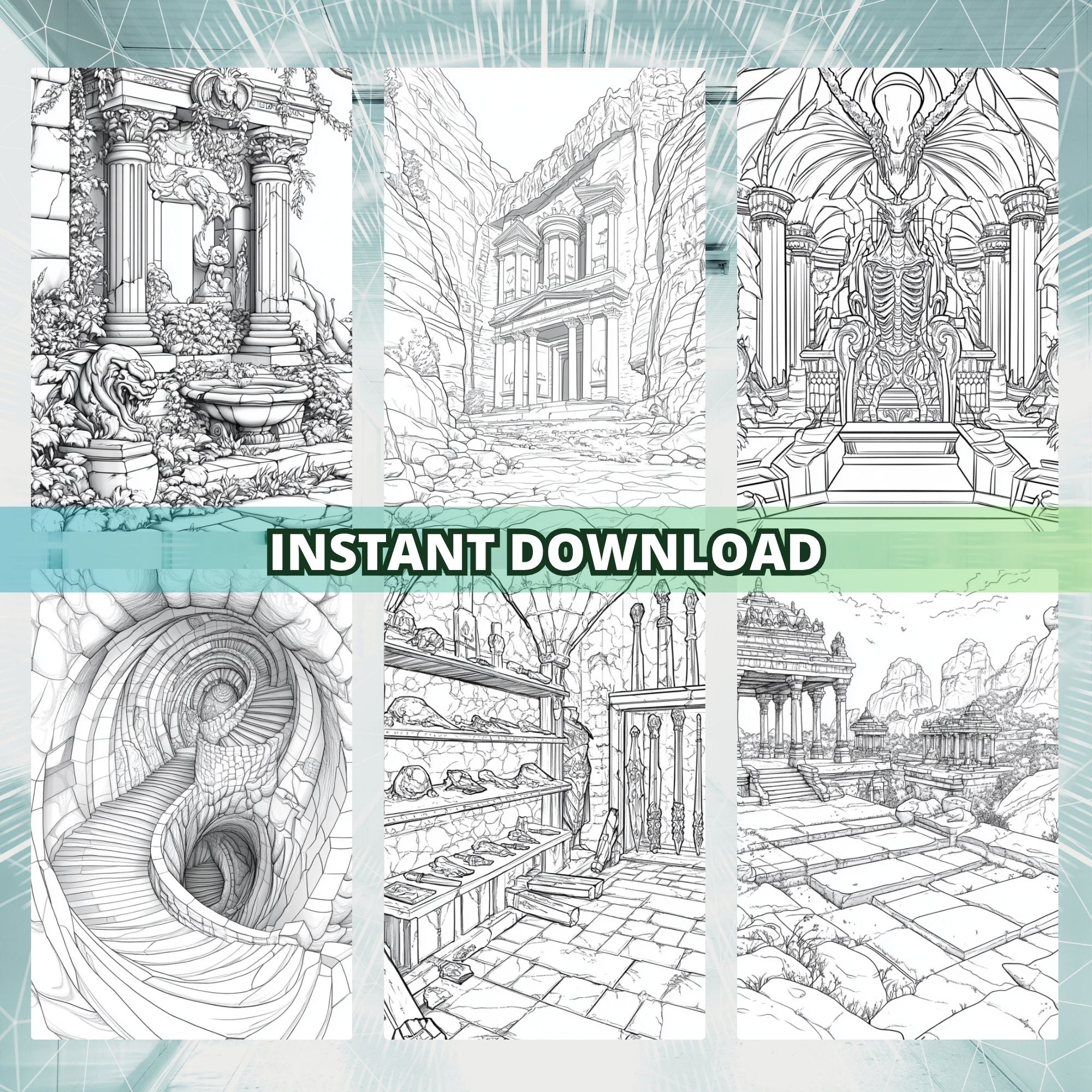 Hidden Empires Coloring Book Pages