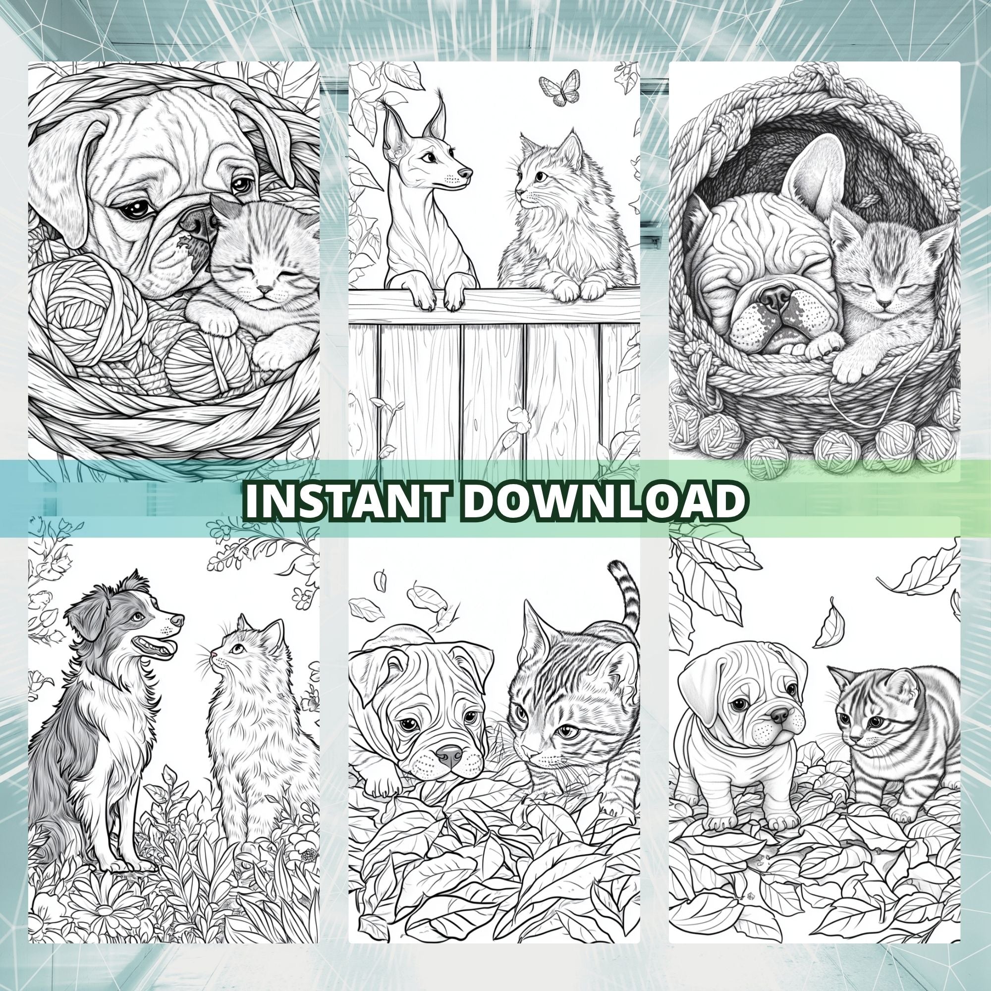 Puppies & Pussies Coloring Book Pages