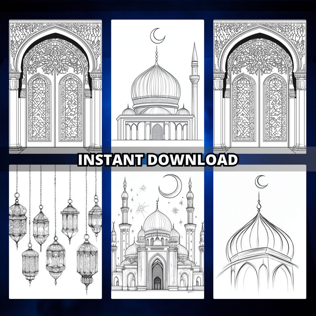 Islamic Art Coloring Book Pages