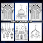 Islamic Art Coloring Book Pages