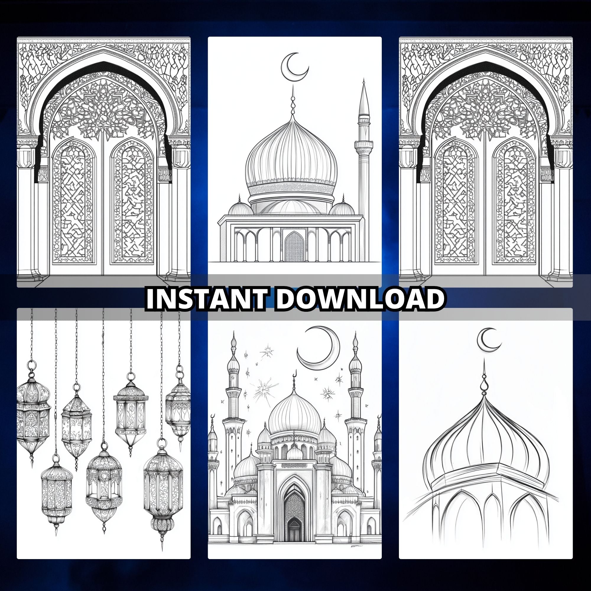 Islamic Art Coloring Book Pages