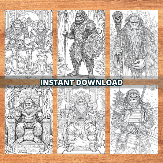 Coloriages de la dynastie des singes