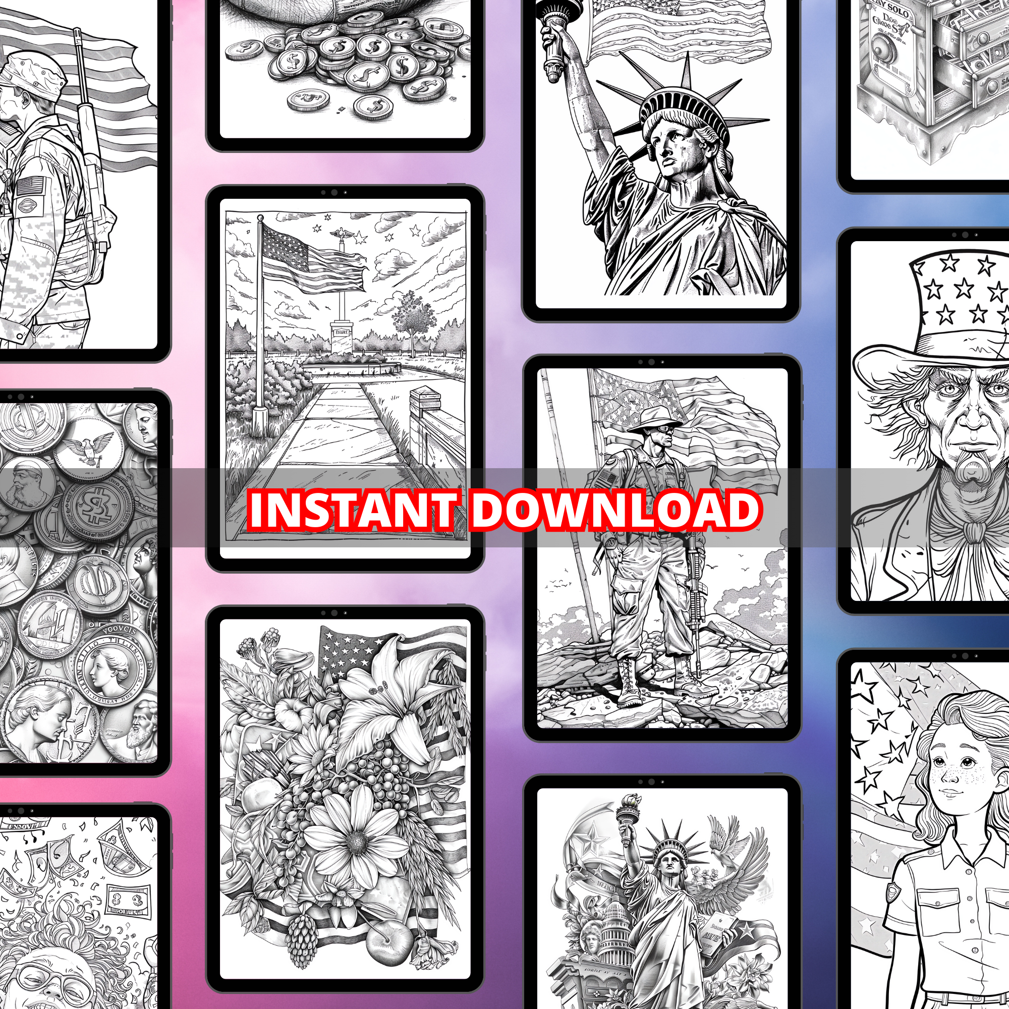 American Dreams Coloring Pages