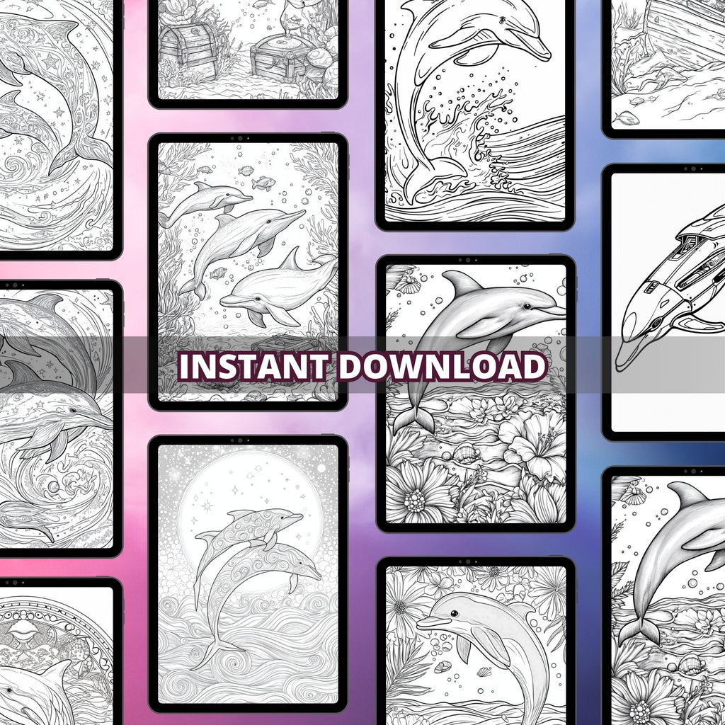 Dolphin Play Coloring Pages