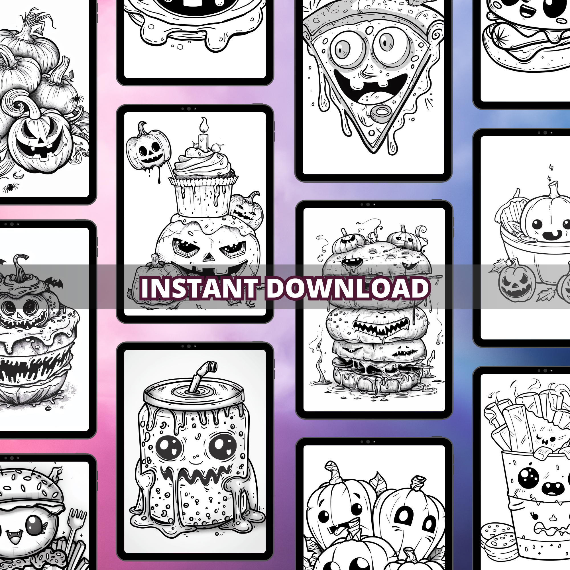 Spooky Delicious Food Coloring Pages