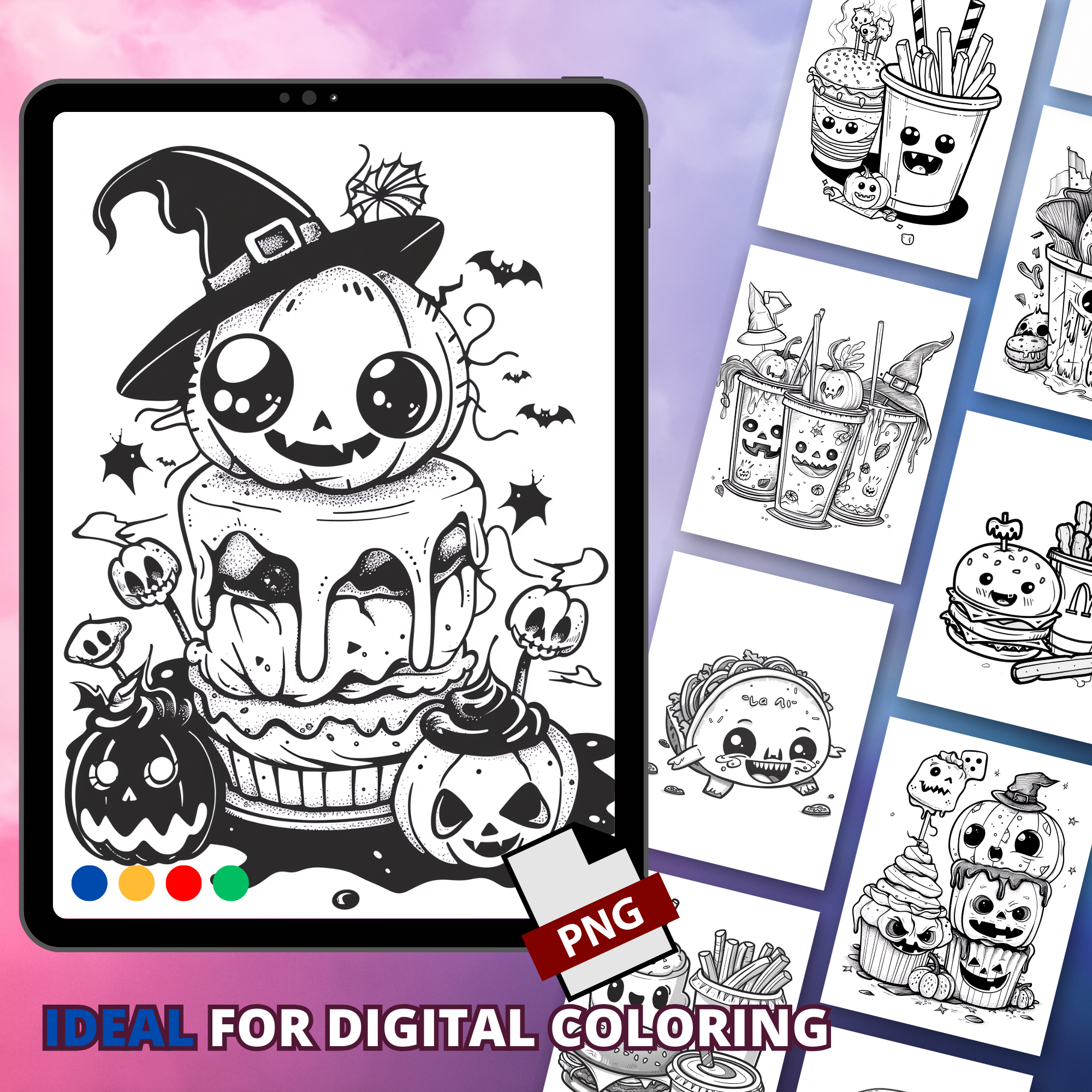 Spooky Delicious Food Coloring Pages