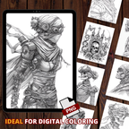 Steampunk Skulls Coloring Pages