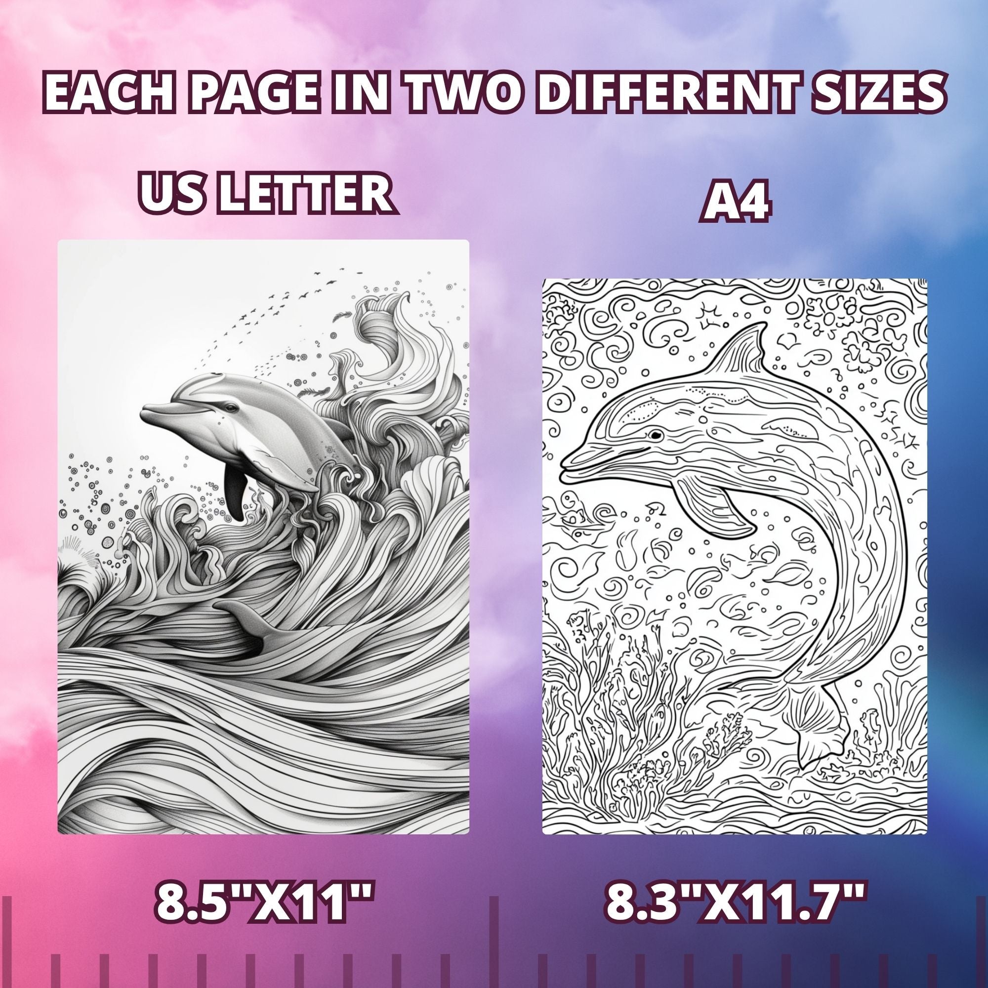 Dolphin Play Coloring Pages