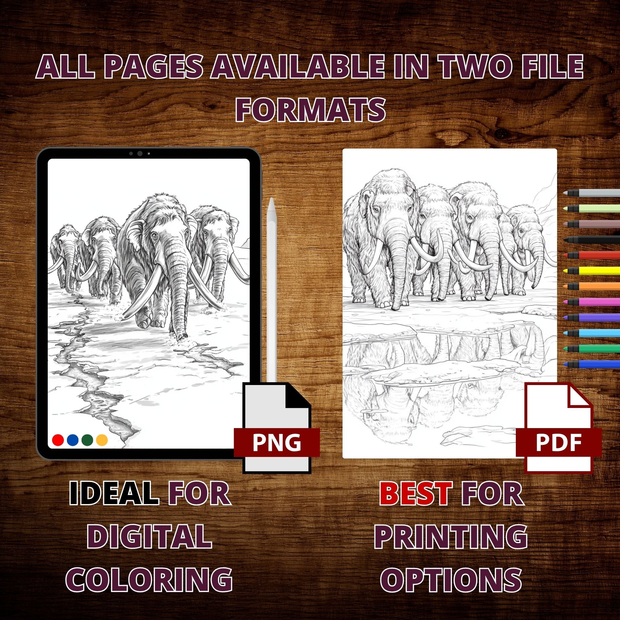 Age Of Mammoth Coloring Pages