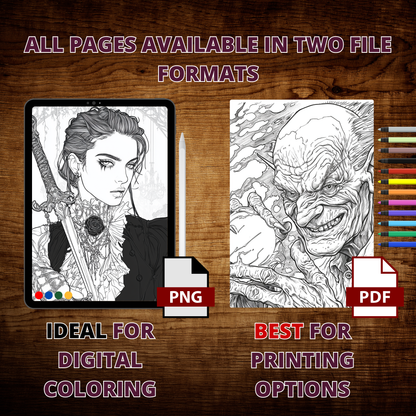 Coloriages gothiques antiques