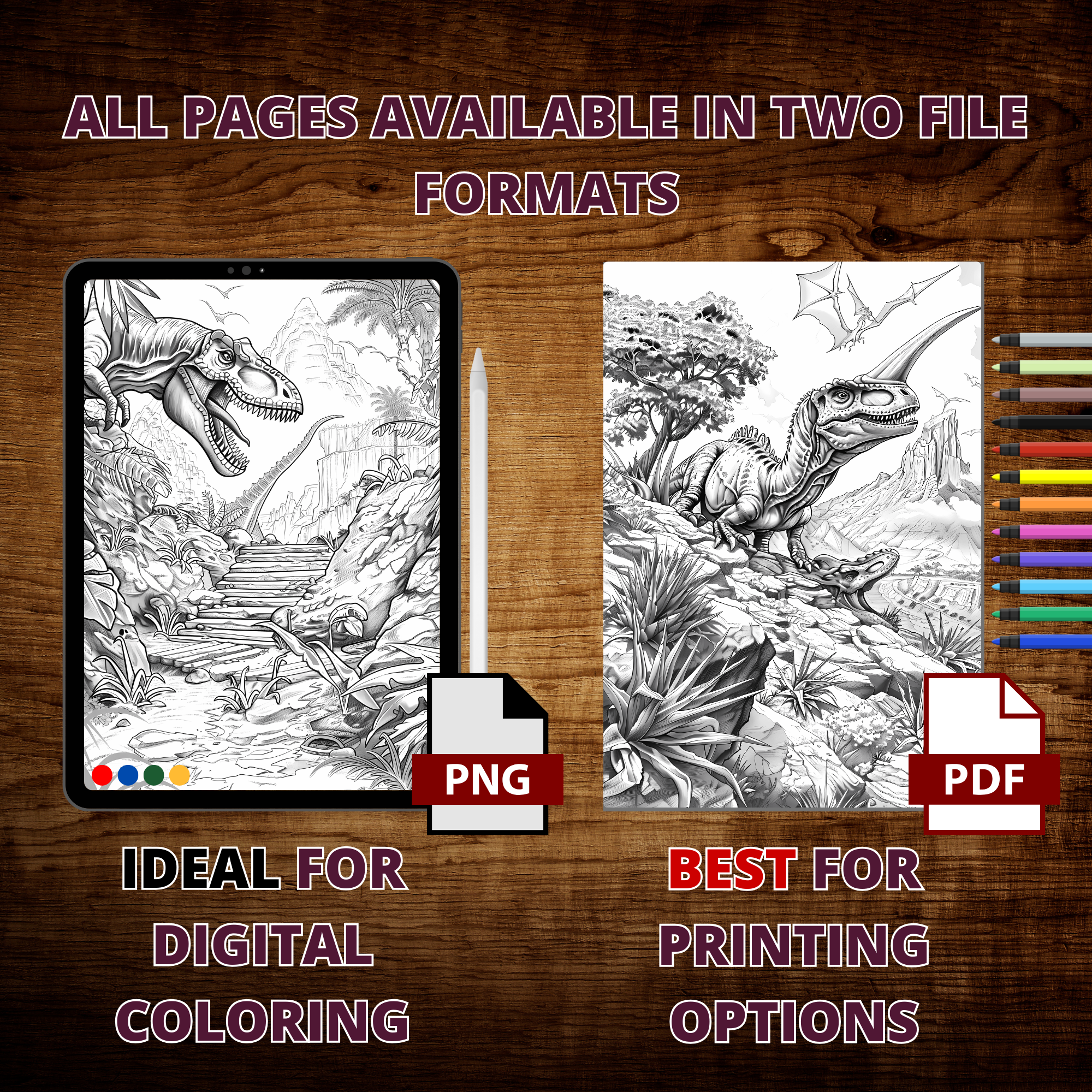 Age of Dinosaurs Coloring Book Pages