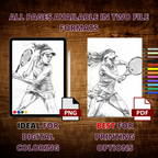 Tennis Girlie Coloring Pages
