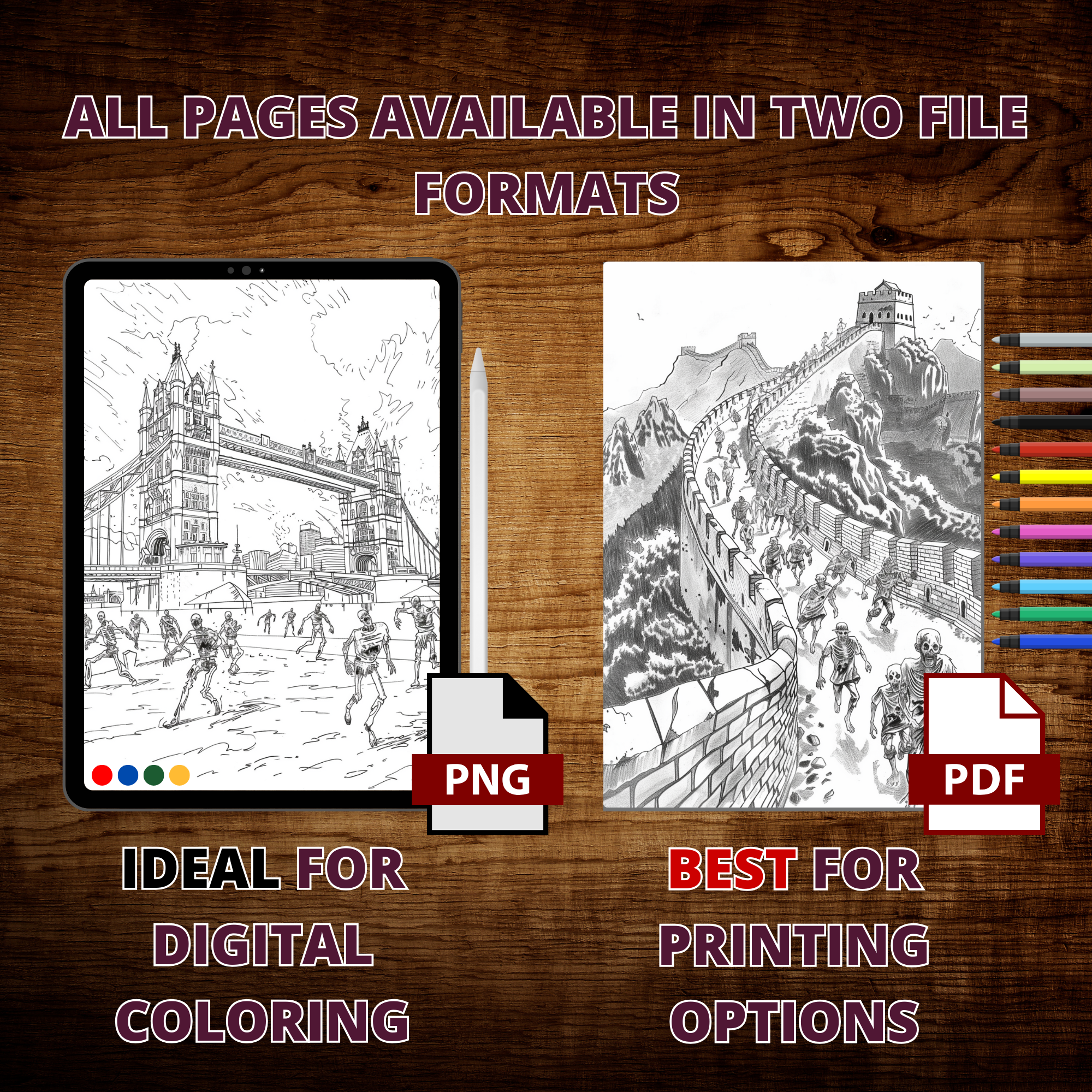 City Of Zombies Coloring Pages