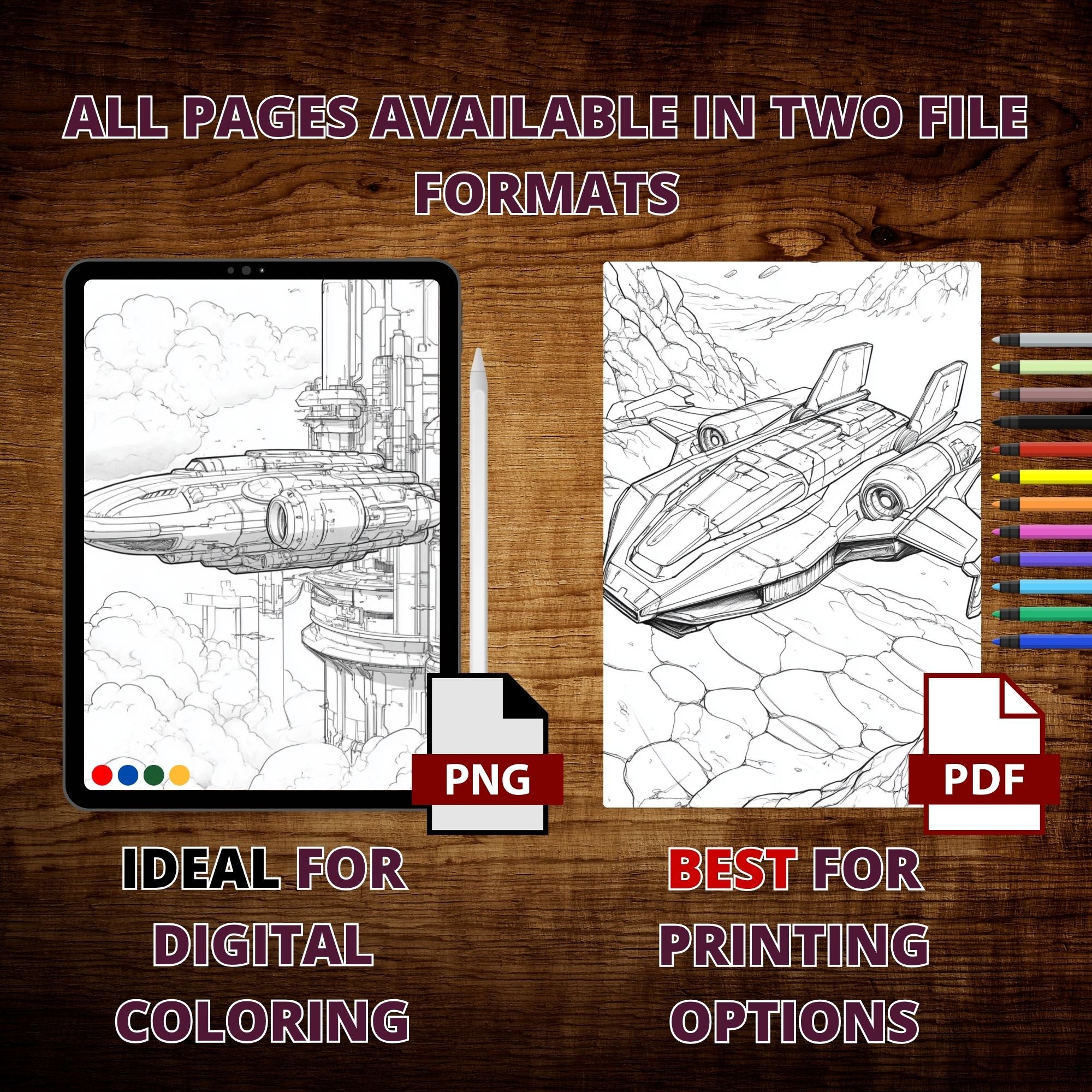 Futuristic Tanks Coloring Pages