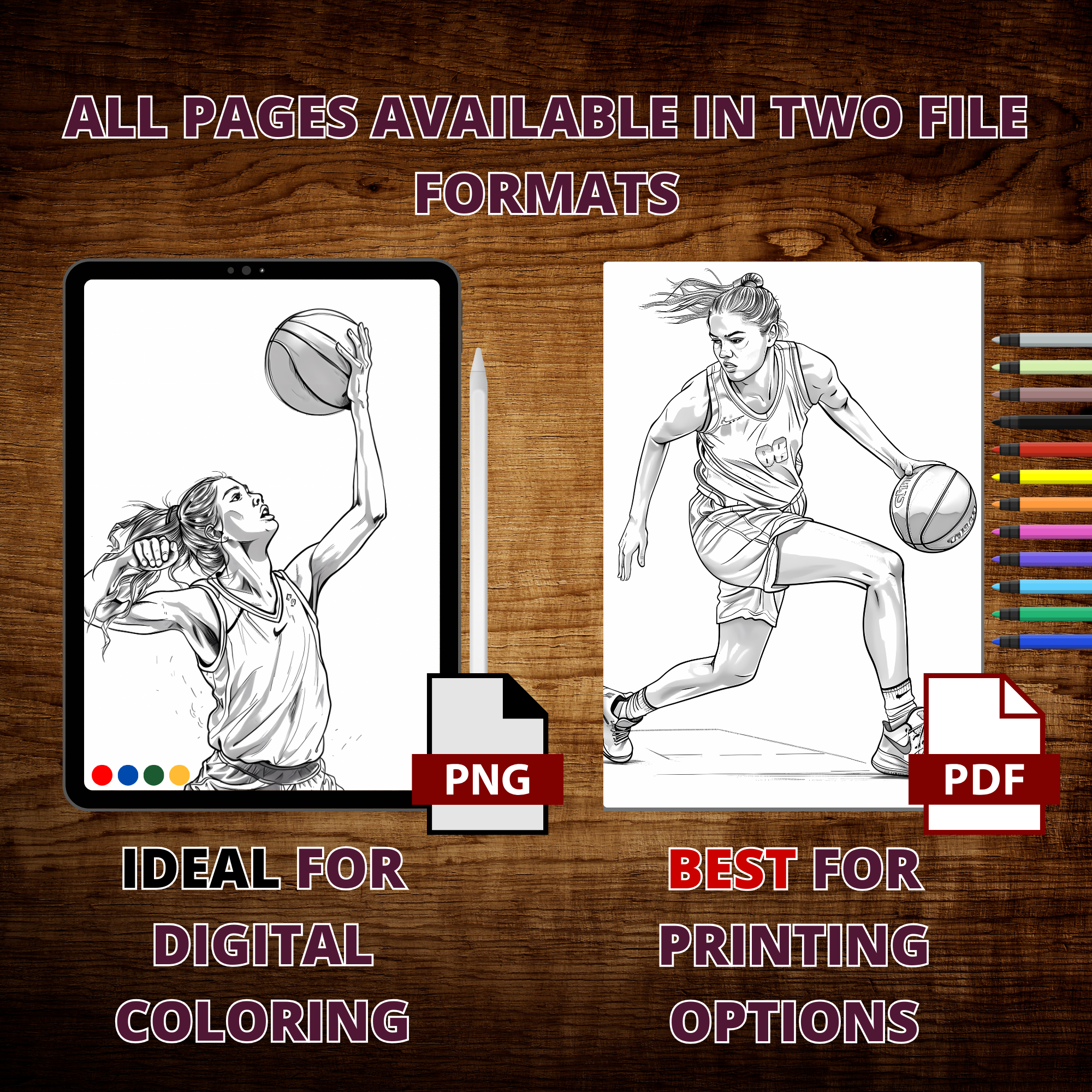 Basketball Girl Coloring Pages