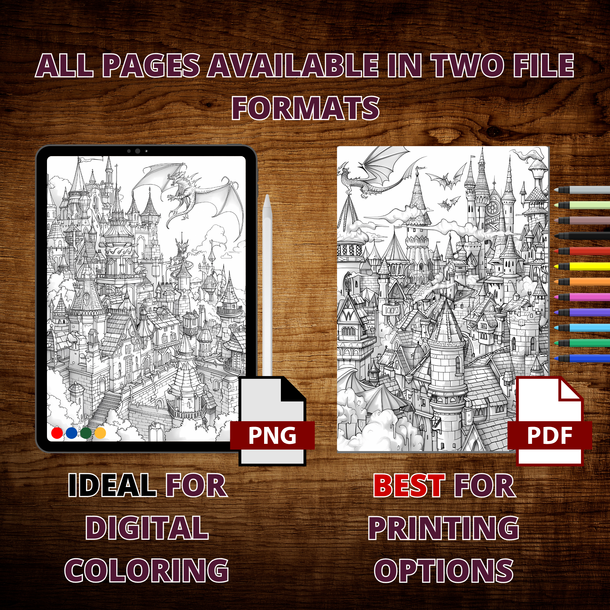 Old City Monsters Coloring Pages Collection